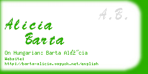 alicia barta business card
